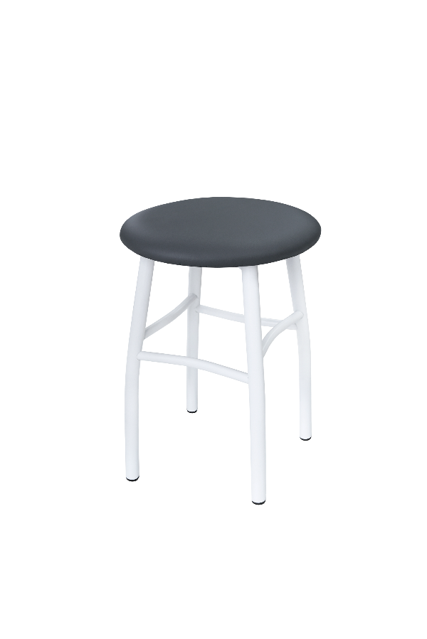 Табурет ИНГА экокожа серый с белым каркасом