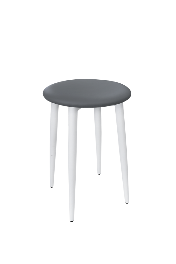 Локи экокожа серый с белыми ножками